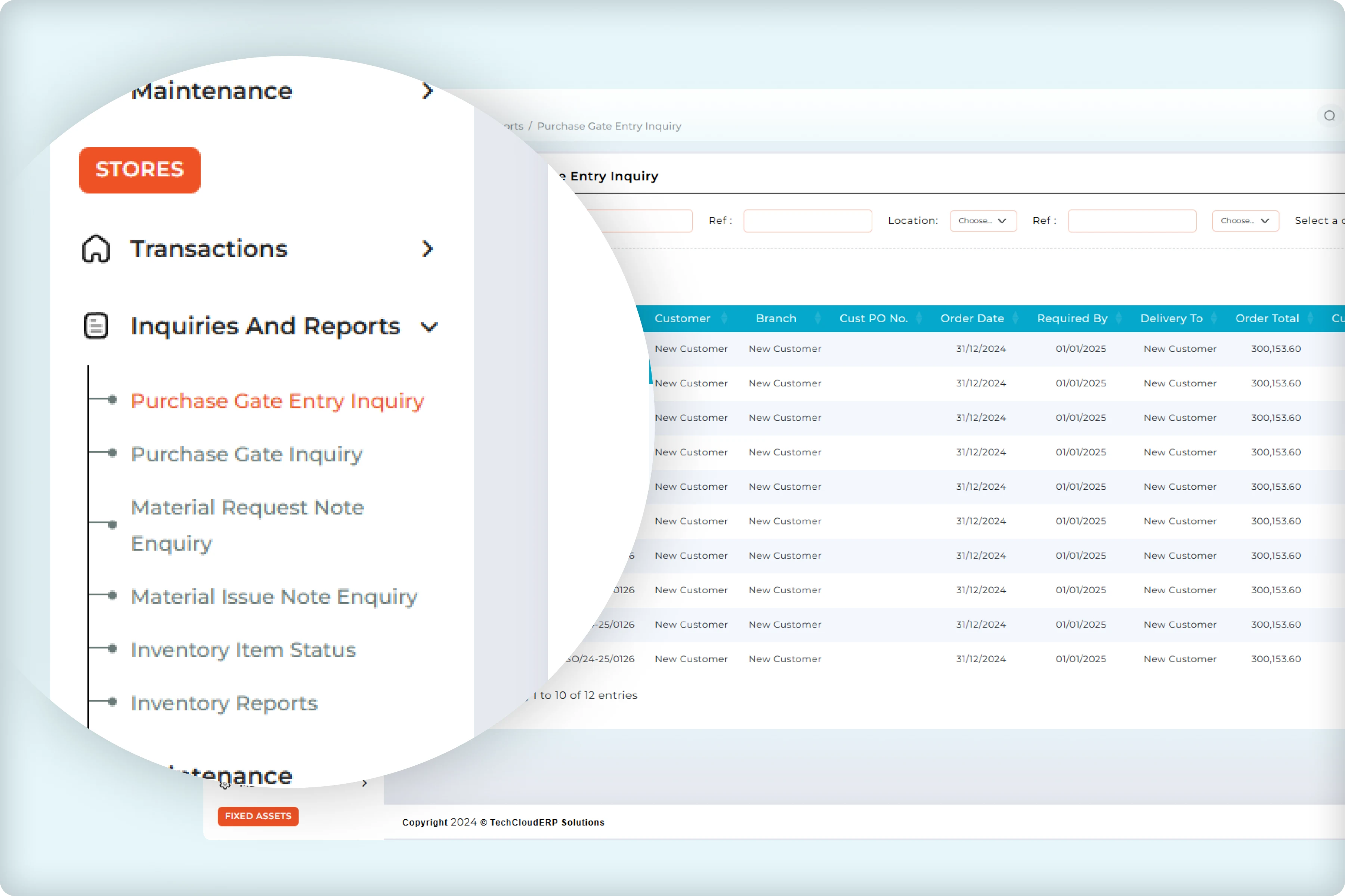 ERP inventory control stock adjustments