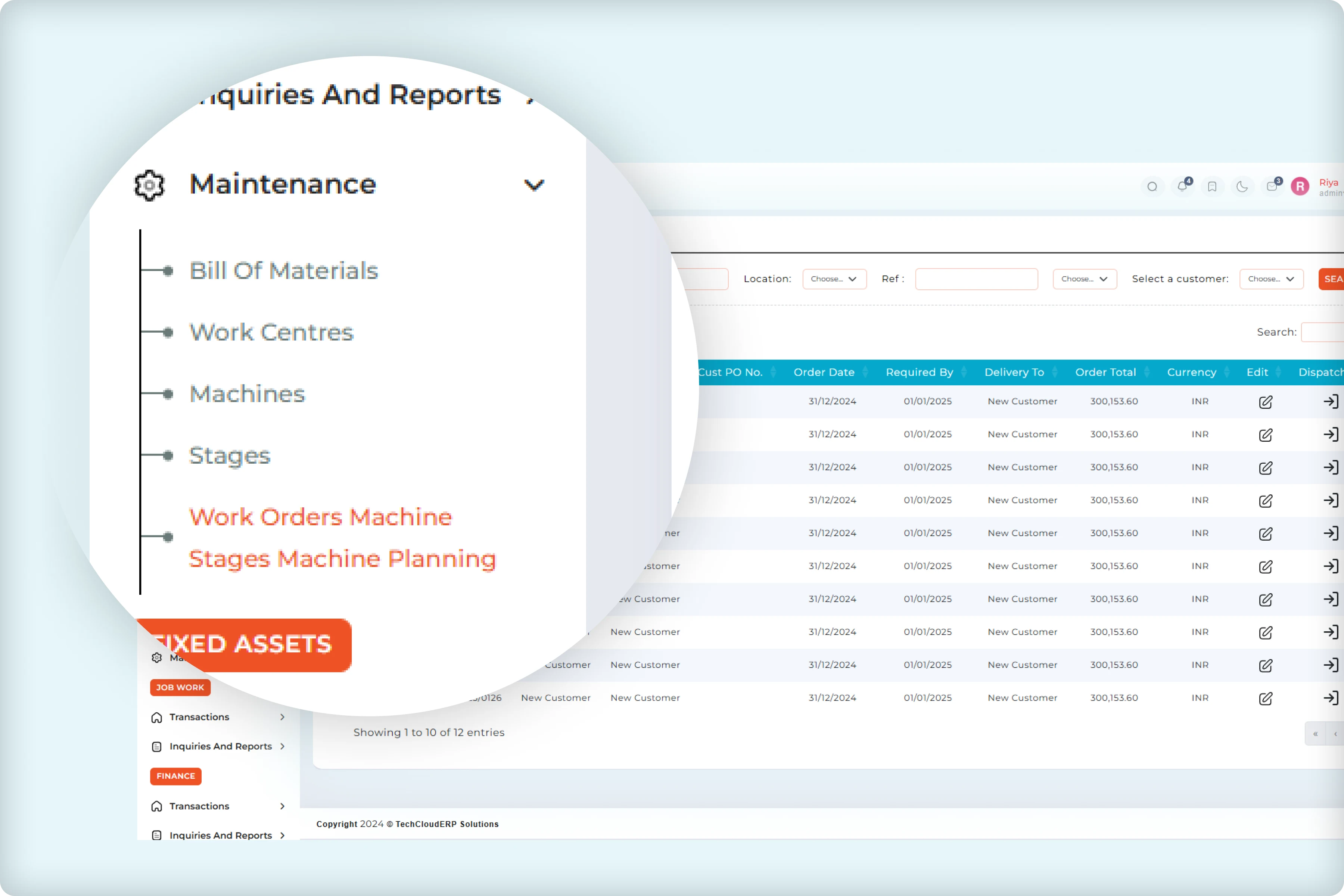 Production software material data control