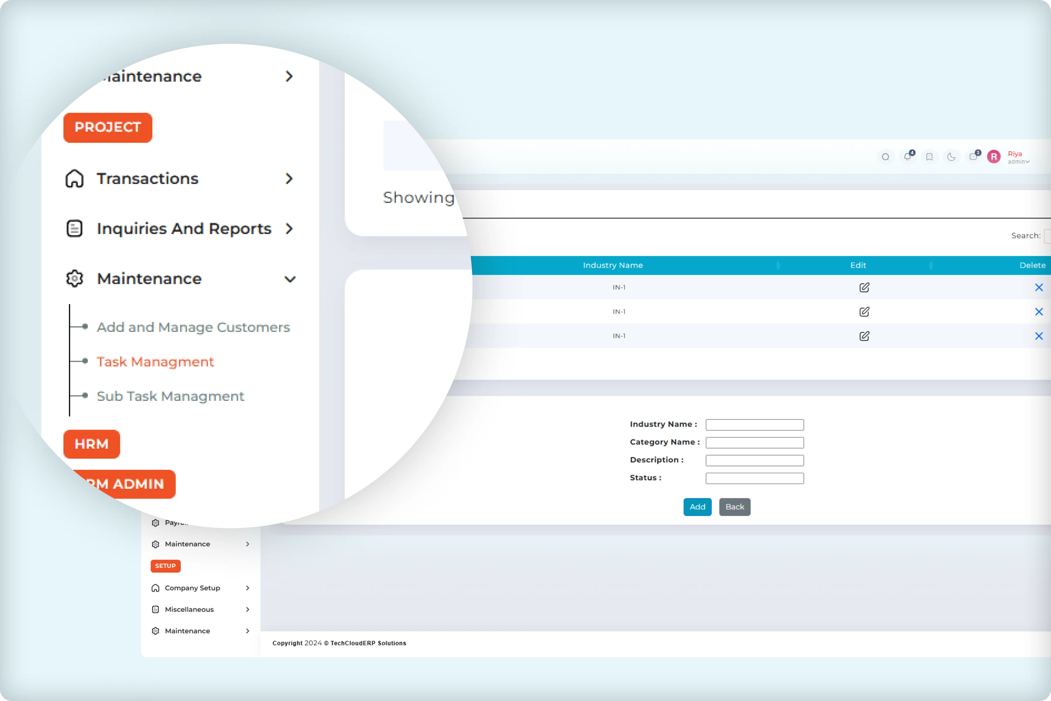Project task management analysis
