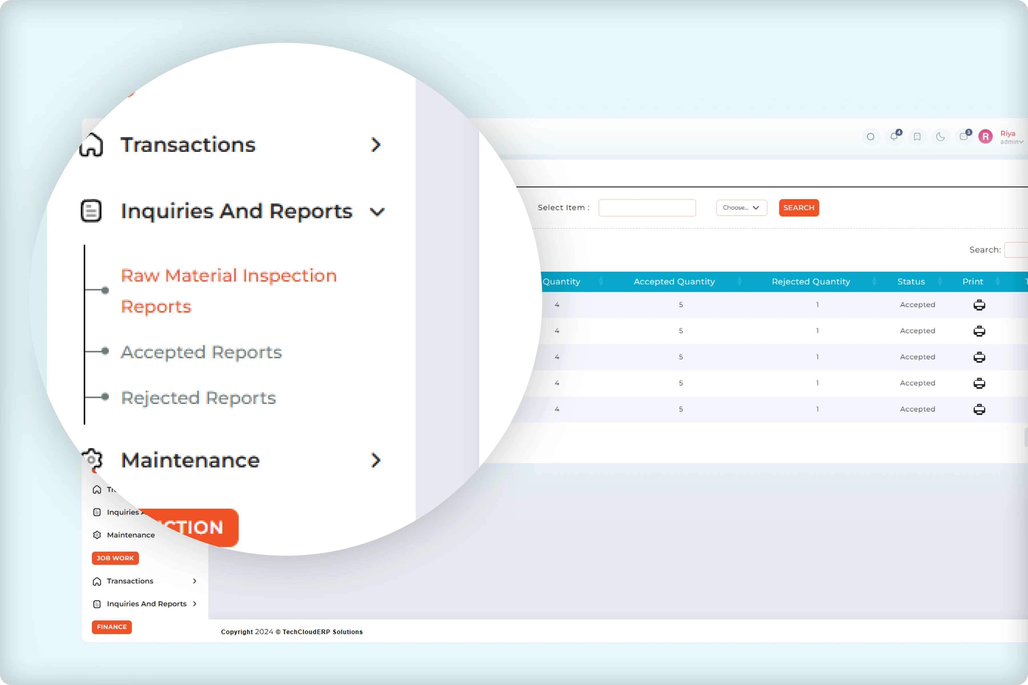 Job work dashboard GRN tracking